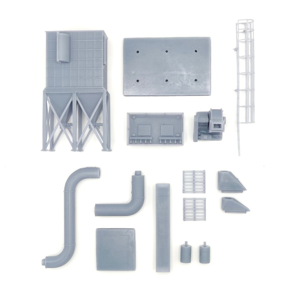 N Scale Dust Collection Rec. Med. Kit for Grain Elevator Structures 1:160