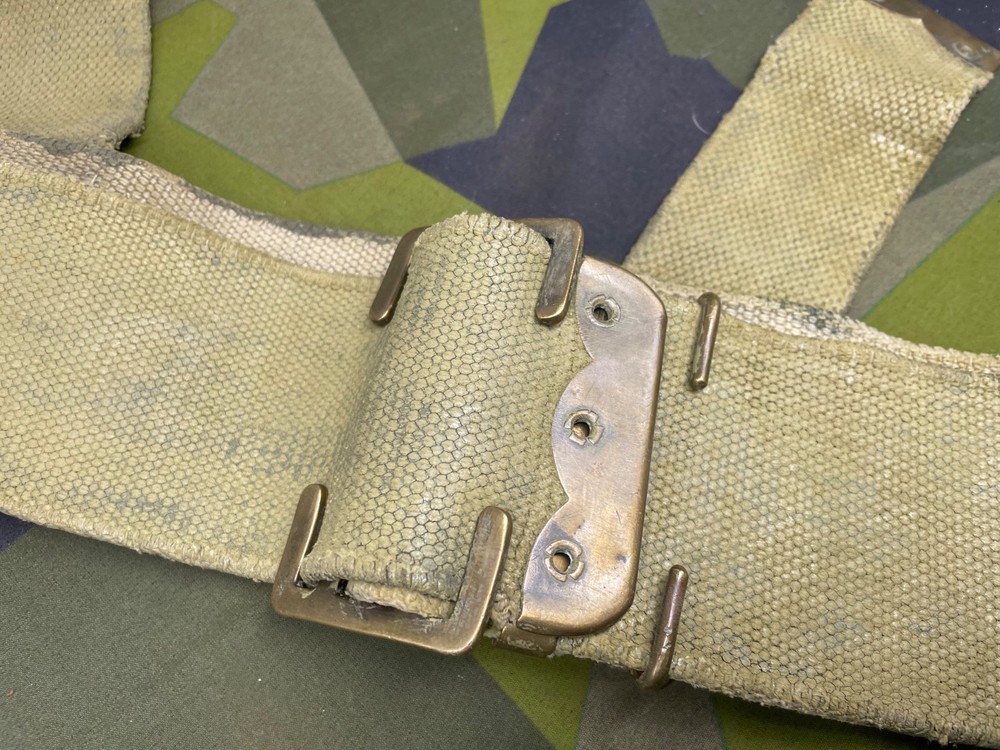 Original WW1 British Army 1908 Pattern Webbing Belt - Approx Size 40" Waist