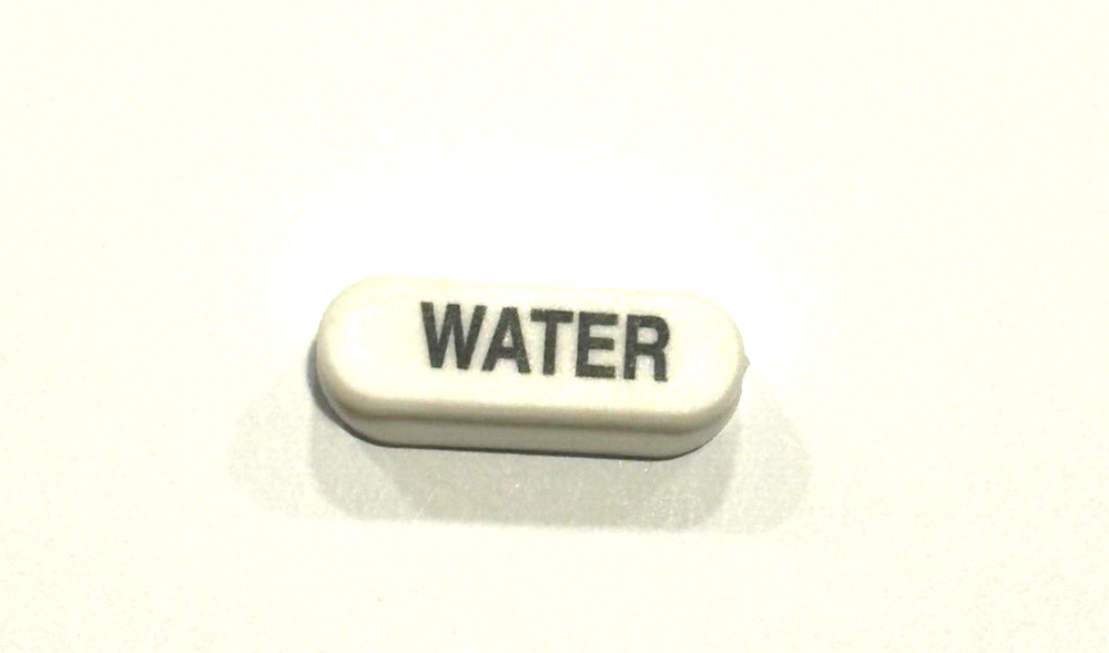 Bar Gun Soda Gun Push Button Flavor Tab Replacement Cap, "WATER"