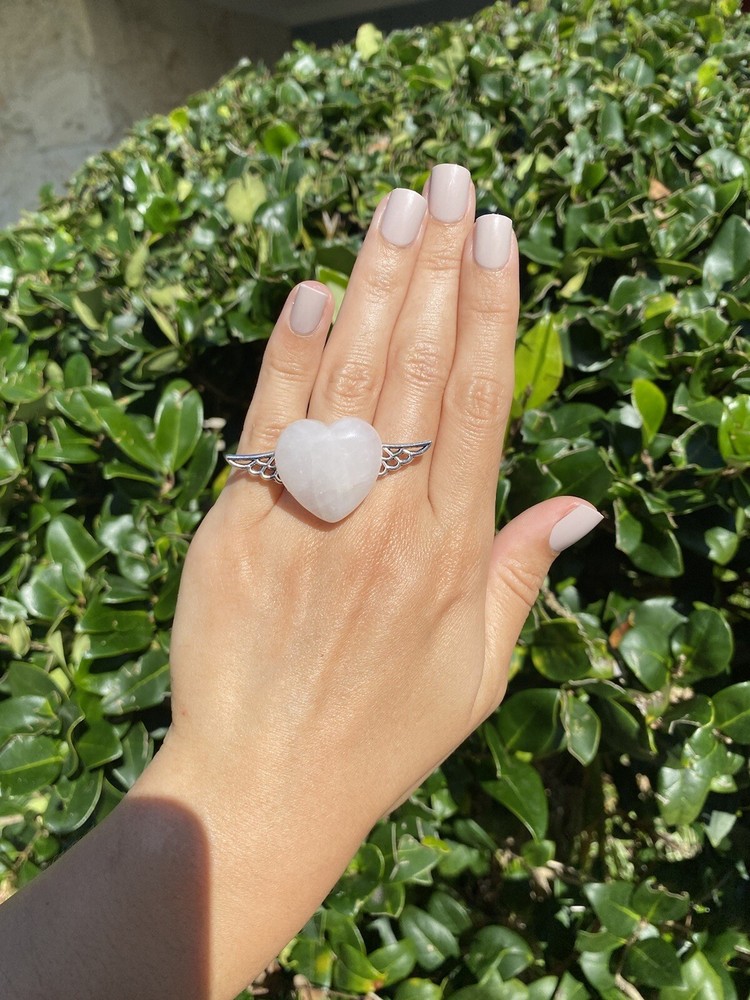 Rose Quartz Heart Ring