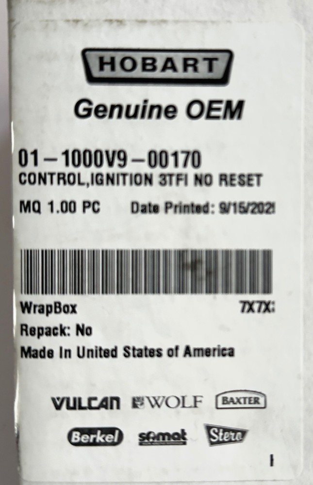 Hobart Genuine OEM Control Engine 01-1000V9-00170