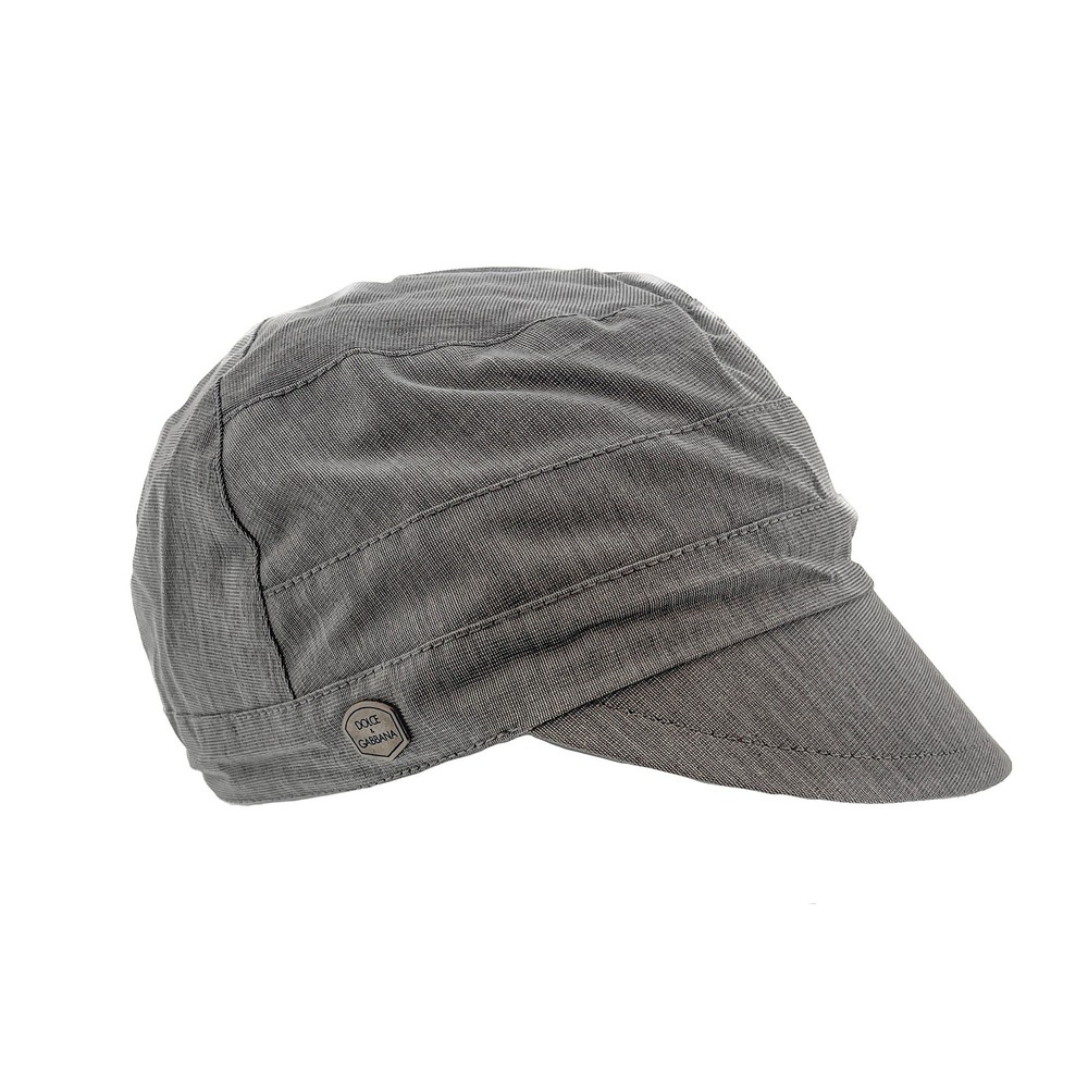 Dolce & Gabbana Light Grey Fine Light Cotton Flat Cap-59