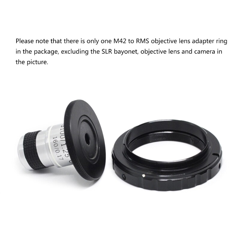 Microscope Objective Lens RMS Thread to M42 Micro Interface Adapter