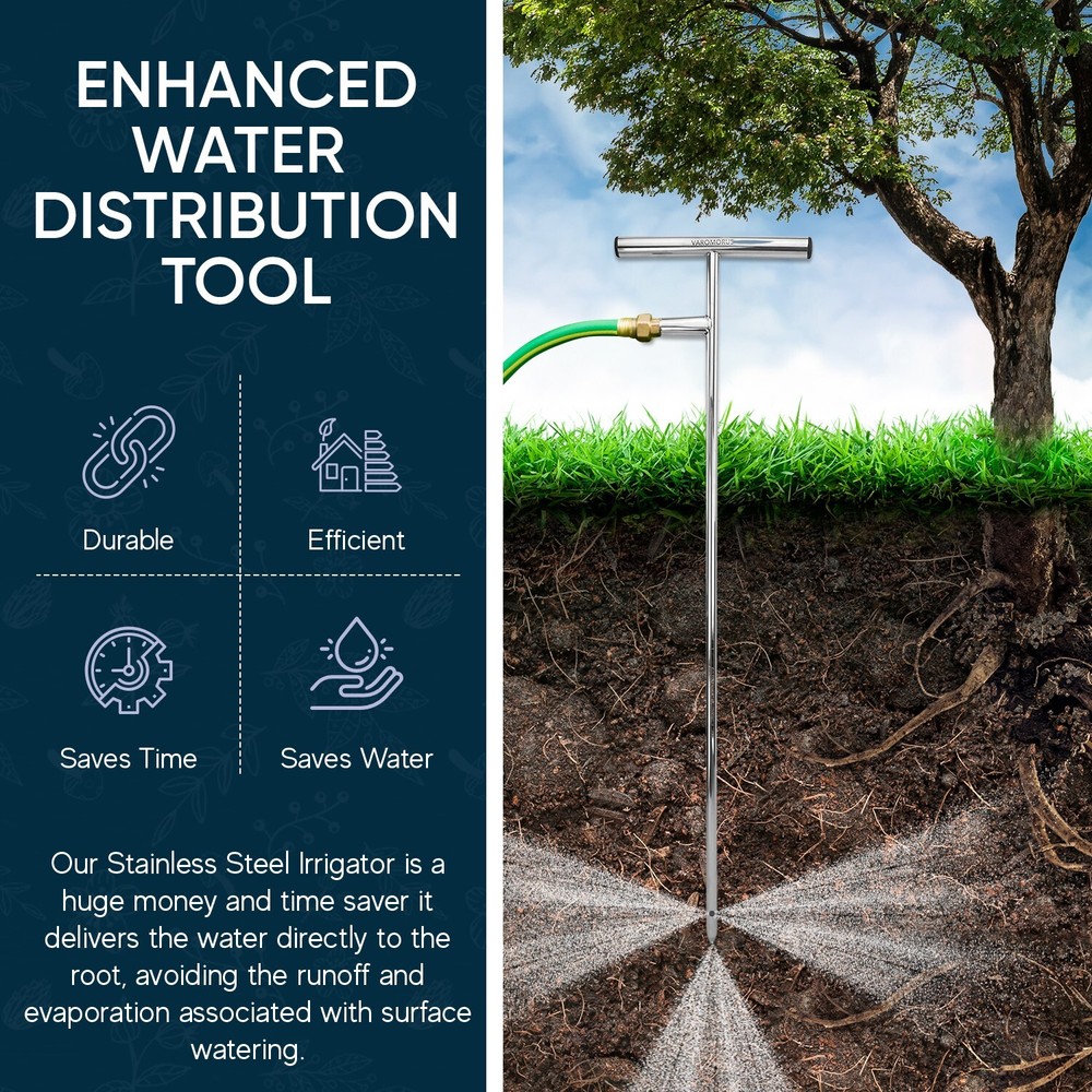 Varomorus Stainless Steel Deep Root Tree Watering Tool Irrigation System 5 Units