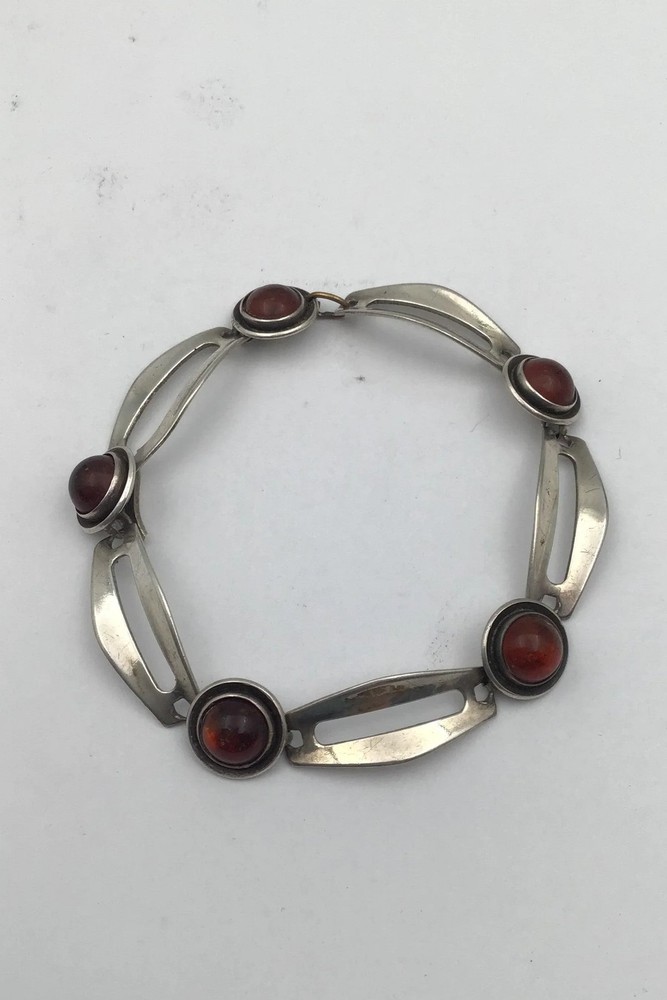 Niels Erik From Sterling Silver Bangle (Amber)