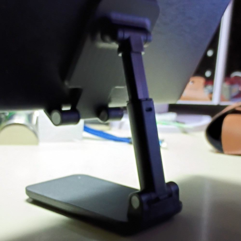 Adjustable Freestanding Black Desktop Stand for Tablet & eReader, Rigid Plastic