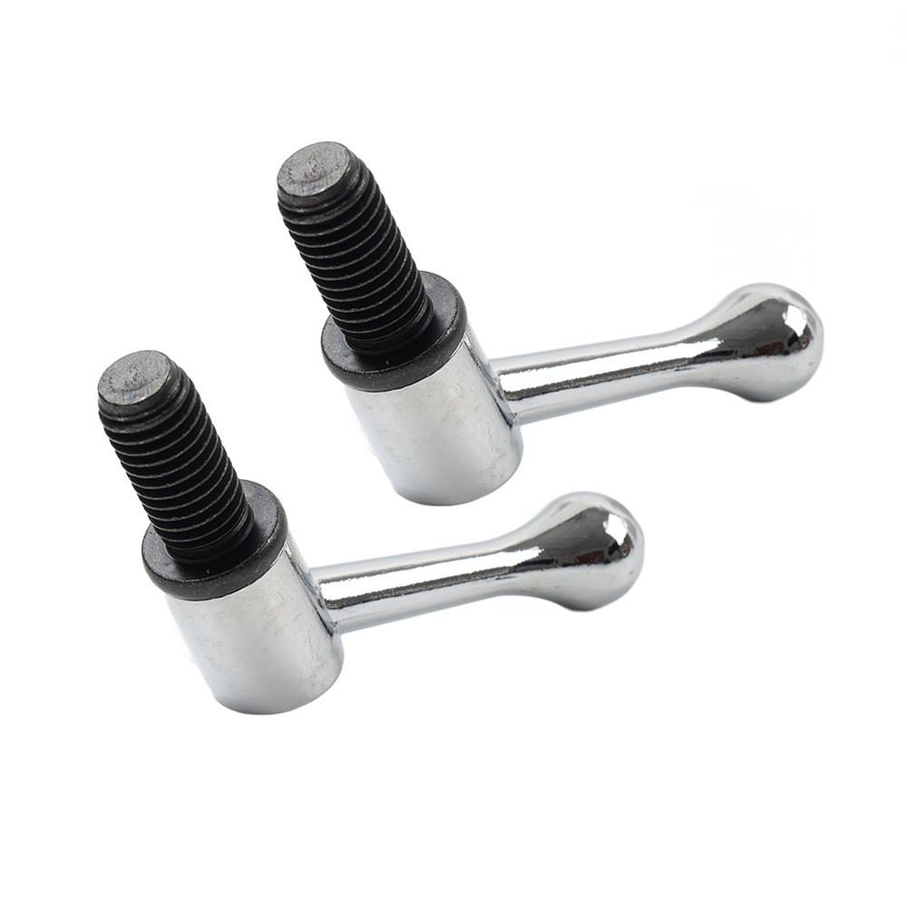 2pcs Table Lock Handle M12 Thread Set Fit for Bridgeport Milling Machine Silver