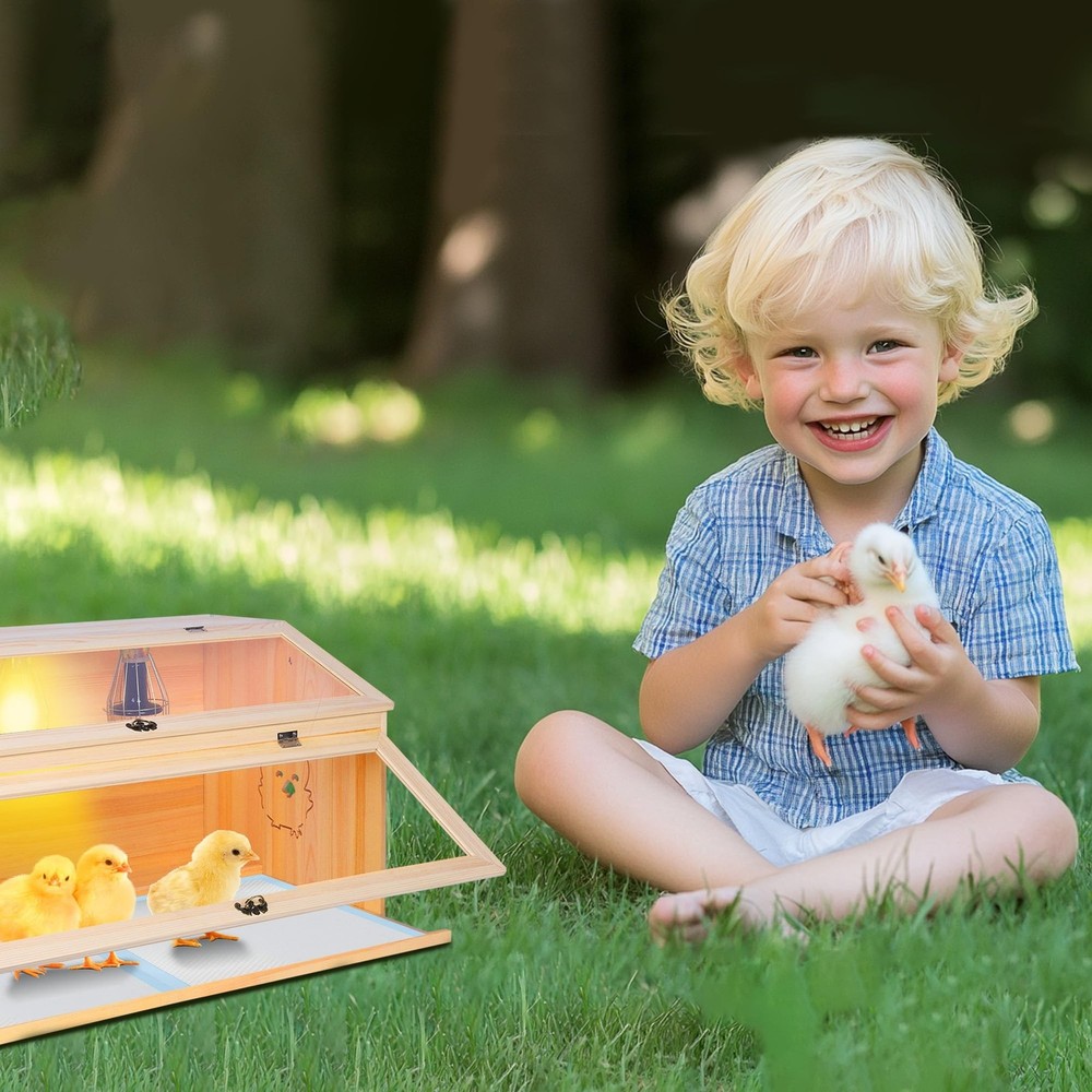 Large Drawers Brooder Box for Chicks, 32”L X 18”W X 16”H Chick