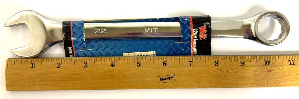 22MM COMBINATION WRENCH CHROME FINISH 12 POINT MIT 2139