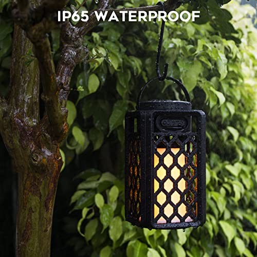 Outdoor Bluetooth Speakers, Led Flame Torch Lantern, Waterproof Wireless 2 PACK