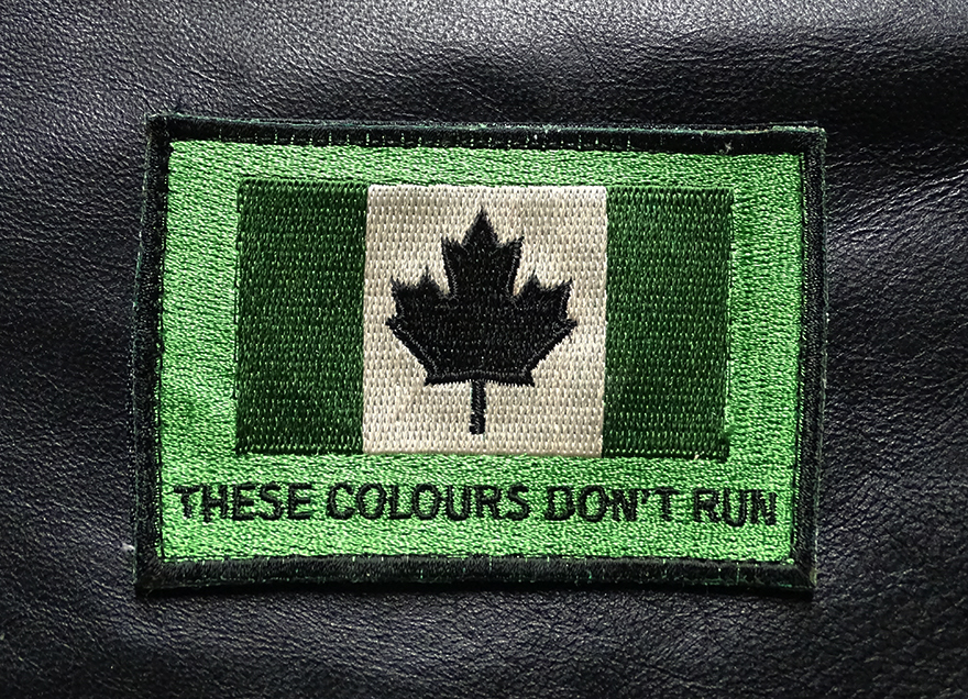 CANADA FLAG THESE COLOURS DONT RUN  HOOK LOOP PATCH
