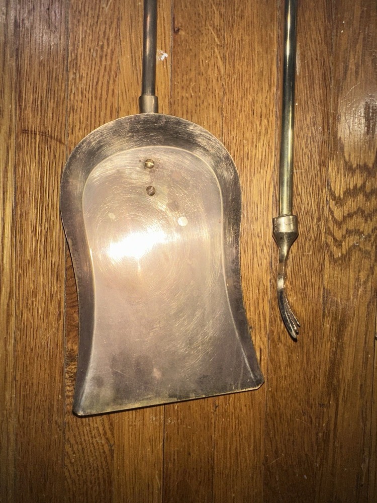 Vintage MCM Brass Pineapple Fireplace Tool Set - Gorgeous!