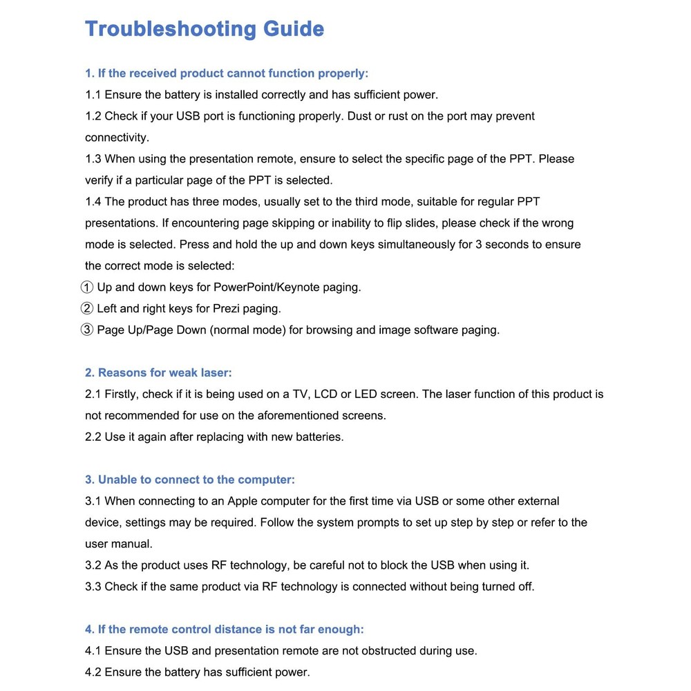 Wireless Presenter, Hyperlink Volume Control Presentation Clicker RF 2.4GHz U...