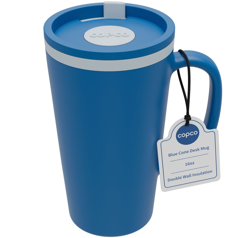 Copco Cone Travel Coffee Mug, 16 oz -Blue
