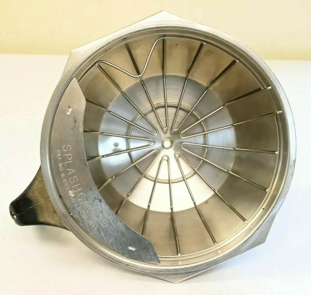 Bunn Coffee Replacement Splashguard Brewer Funnel Basket Filter Stainless 9"