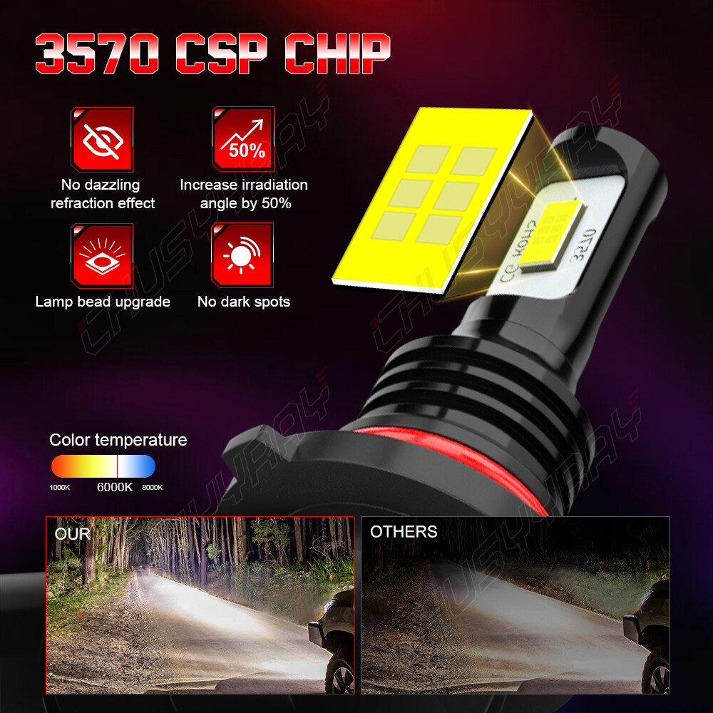 For Chevy Malibu 2013 2014 2015 LED Headlight High Low Fog Light Bulb Combo Kit