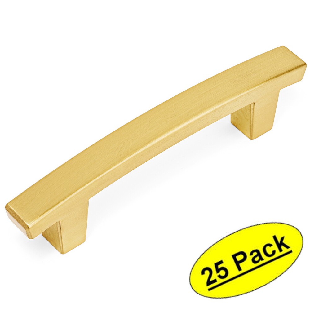 *25 Pack* Cosmas Cabinet Hardware Brushed Brass Contemporary Handle Pull #5236BB
