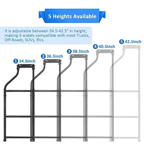 Universal Trucks Tailgate Ladder，Ladder Foldable & Height Adjustable for