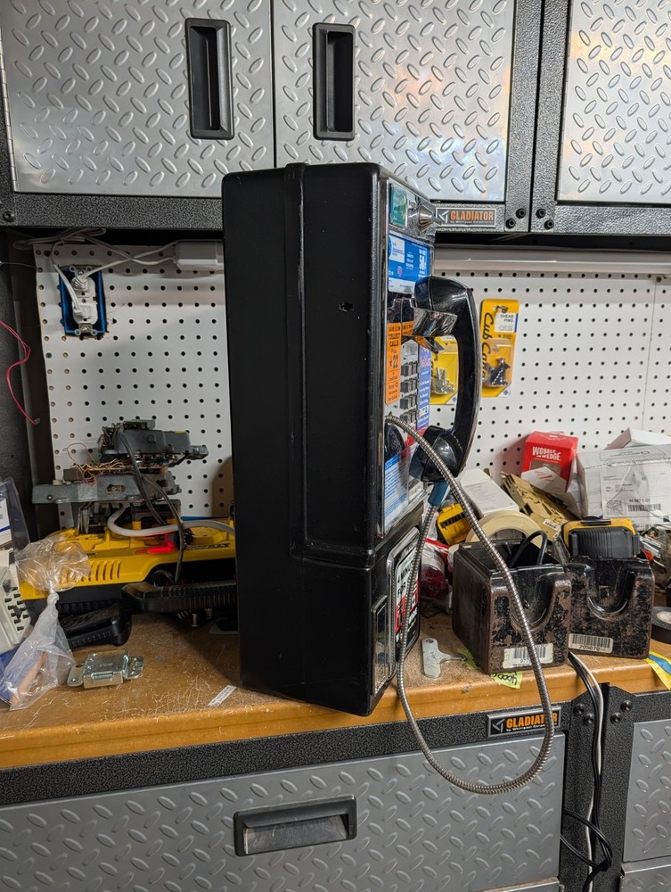 COMPLETE WORKING REAL PAYPHONE CONVERTED TO REGULAR PHONE!! READ!!