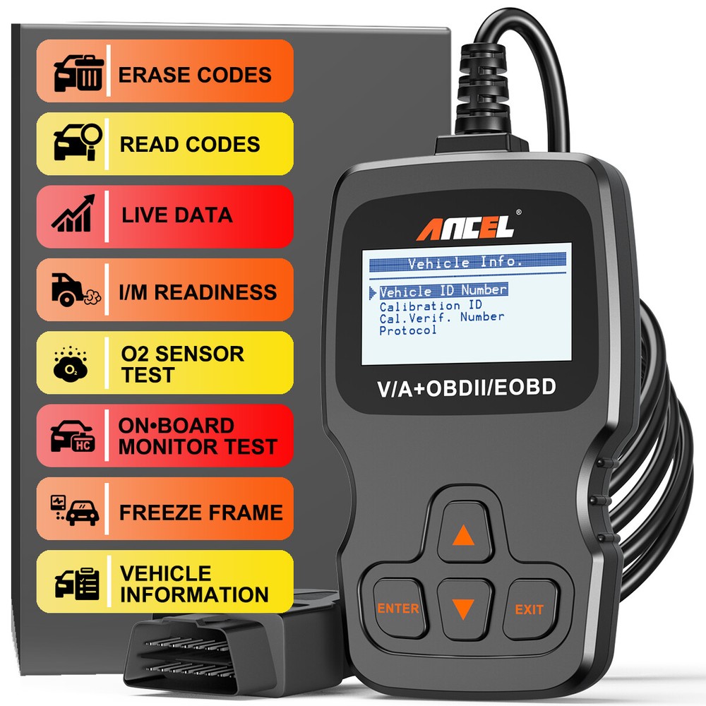 Ancel AD310 OBDII Scanner Engine Light Check Live Data  Diagnostic Scan Tool