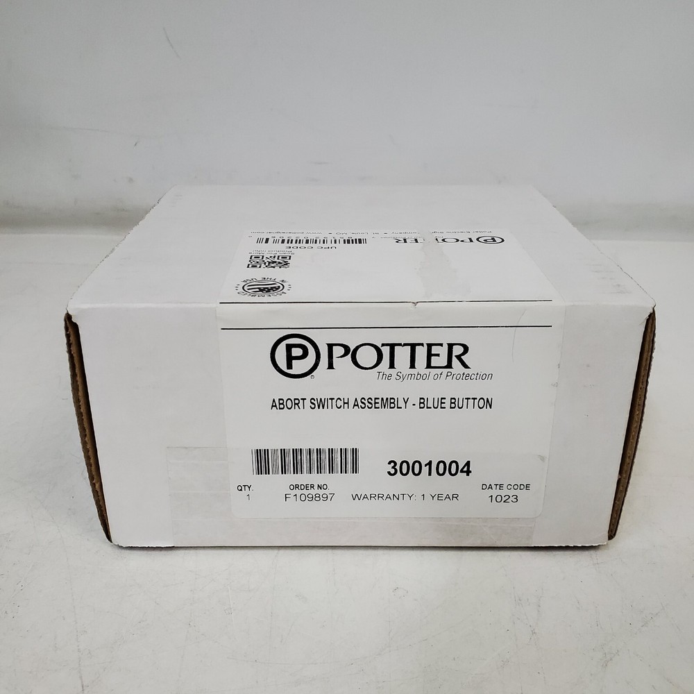 New Potter 3001004 Abort Switch Assembly Blue Button