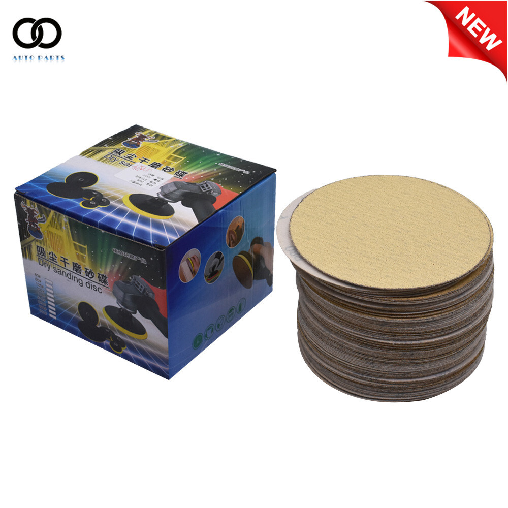 100Pcs 6" Sanding Disc NO-Hole Hook & Loop Sanding Discs 60-320 Grit Sand Paper