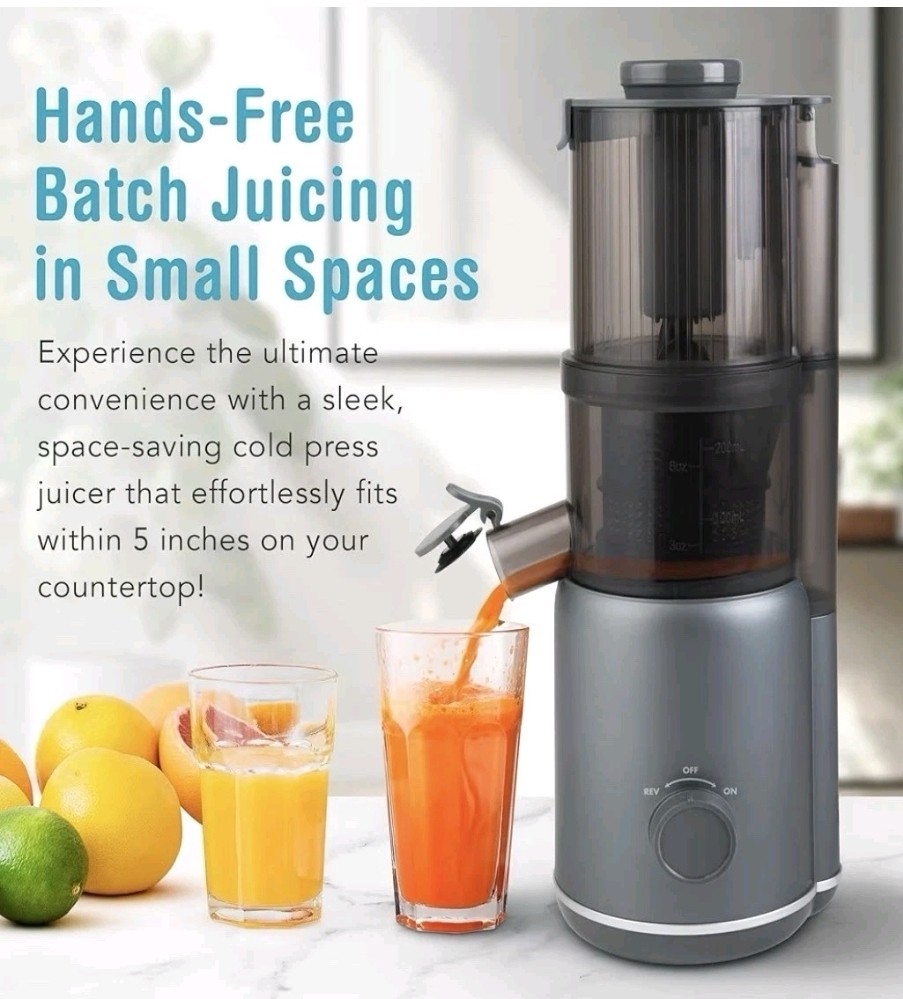 Shine SMB-1 Cold Press Juicer - Compact Hands-Free Continuous Feed... W4