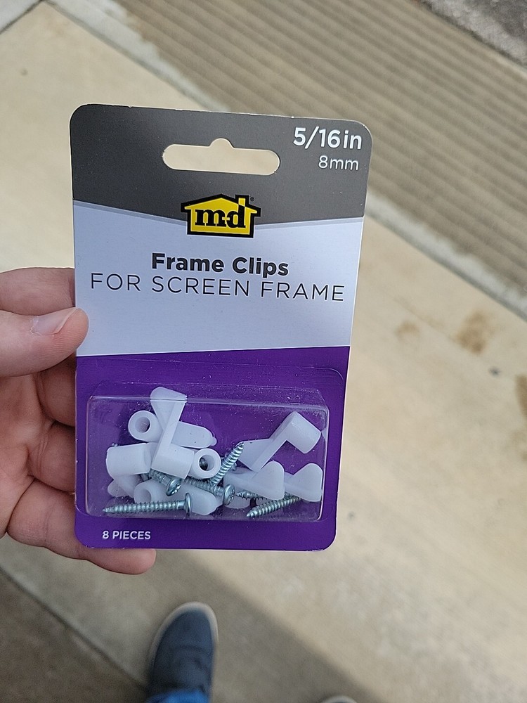 MD Frame Clips 8 Pack 5/16 For Screen Frame