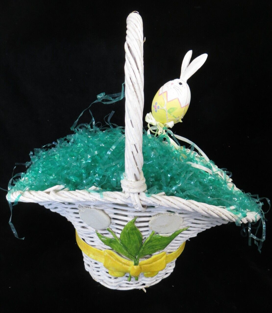 White Wicker Easter Basket