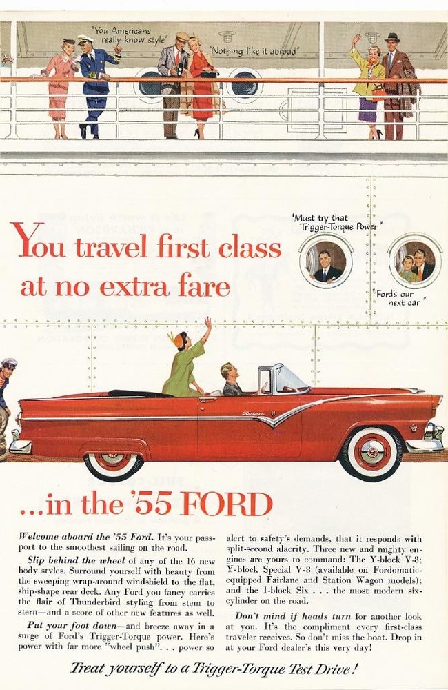 Magazine Ad - 1955 - Ford Sunliner