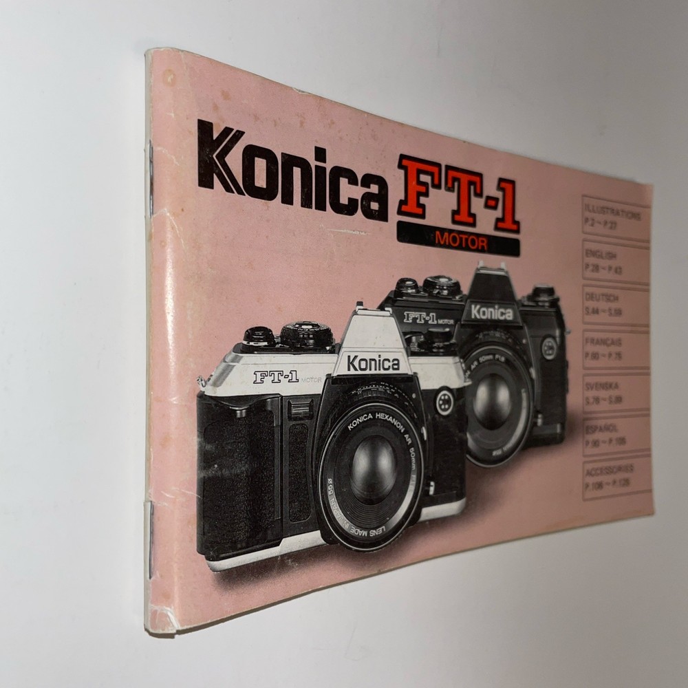 Konica FT-1 Motor Camera Instructions/Manual: Original Printing Multi-Language