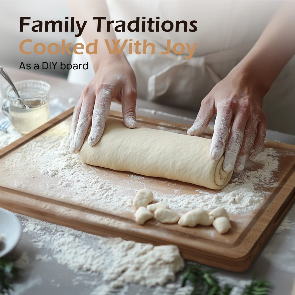 KeeCHEE® Extra Large Natural Bamboo Cutting Board