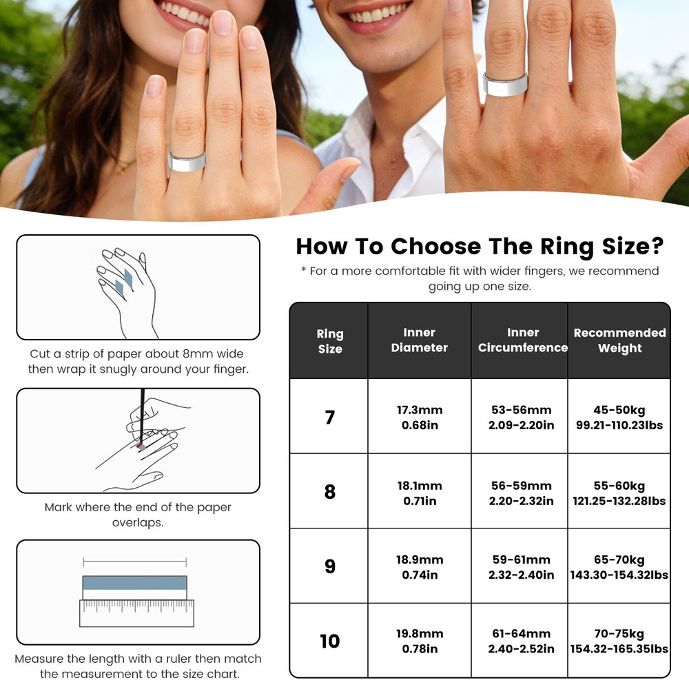 Smart Ring Fitness and Sleep Tracker w/ Charging Case for iOS & Android