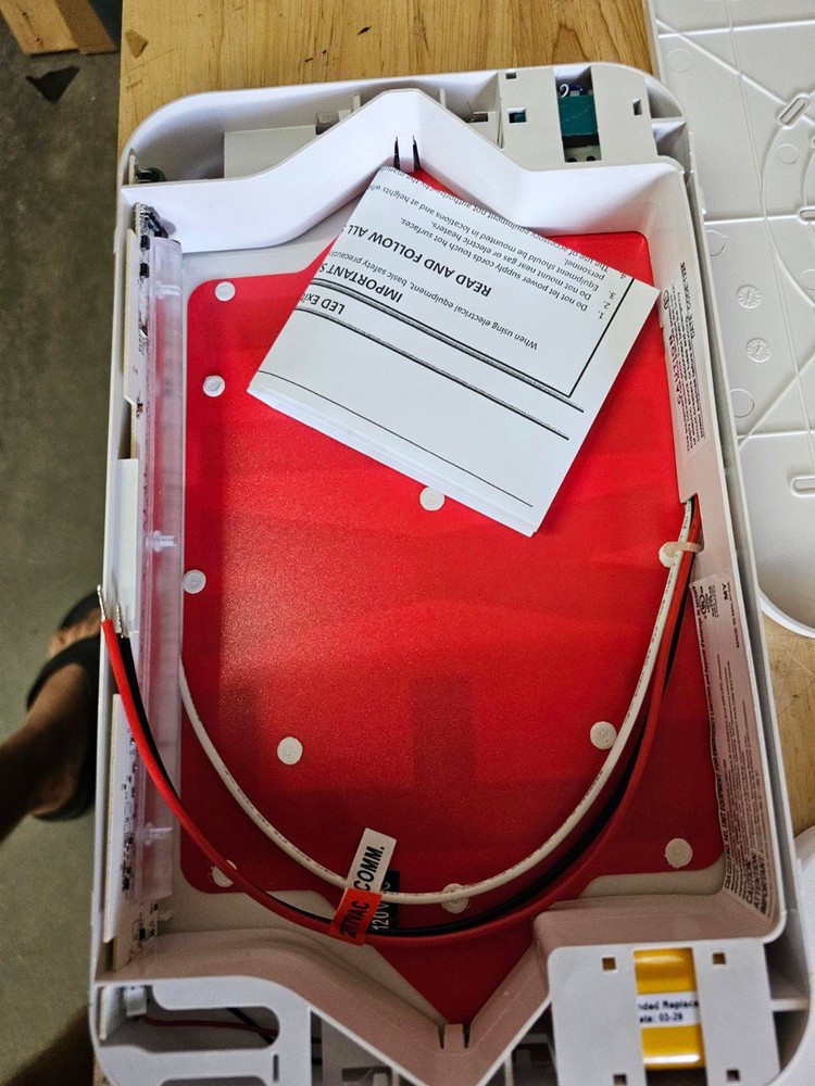 Progress Lighting 120-Volt White Integrated LED Exit Sign PETPE-UR-30