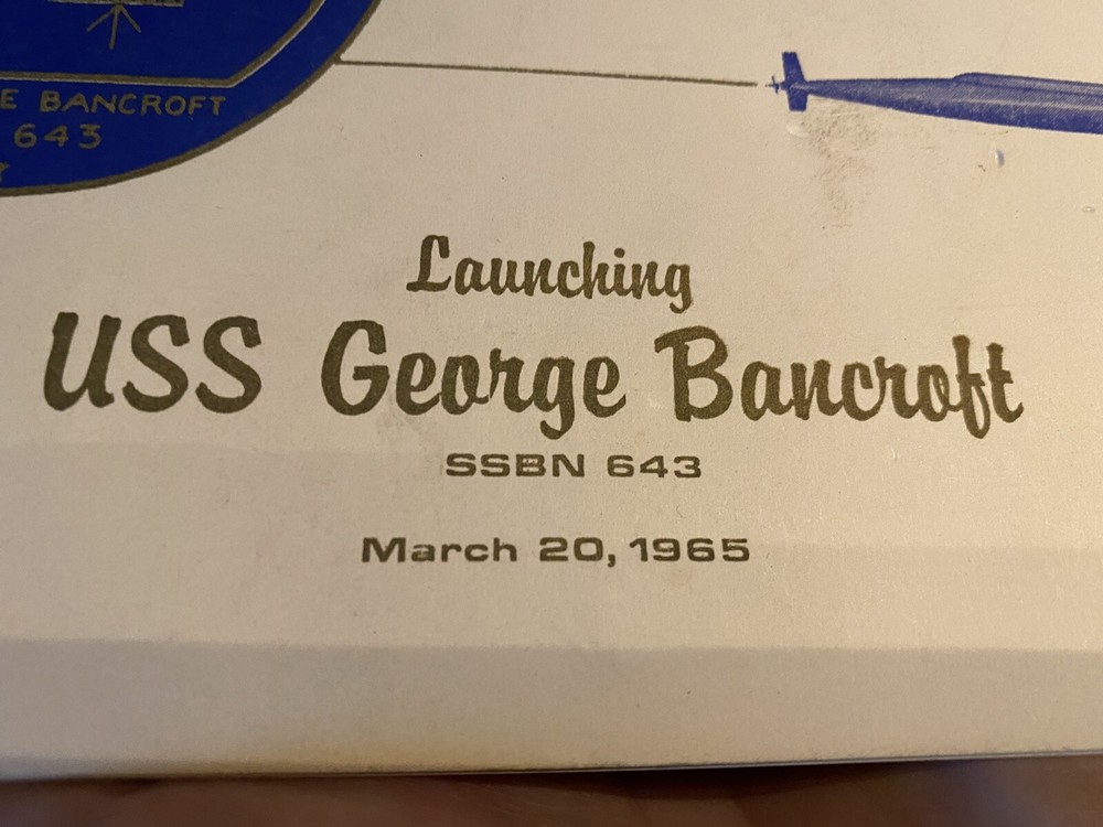 Vintage 1965 USS George Bancroft Submarine “Launching” BOOKLET program USN