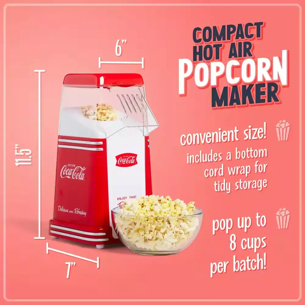 Coca-Cola 2 Oz. Red Mini Countertop Popcorn Machine