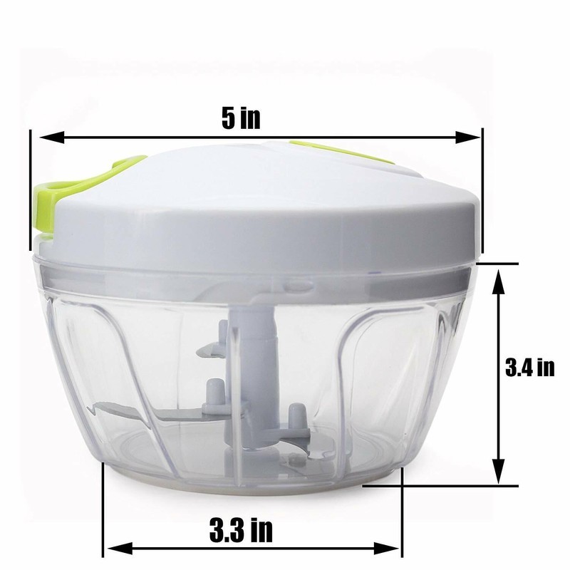 Multi-Functional Food Chopper Vegetable Fruit Slicer Onion Dicer 16OZ Container