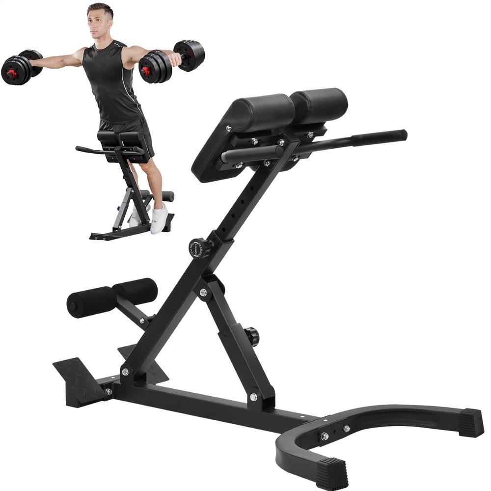 Foldable Back Extension Machine, Roman Chair, Adjustable Back Extension Machine