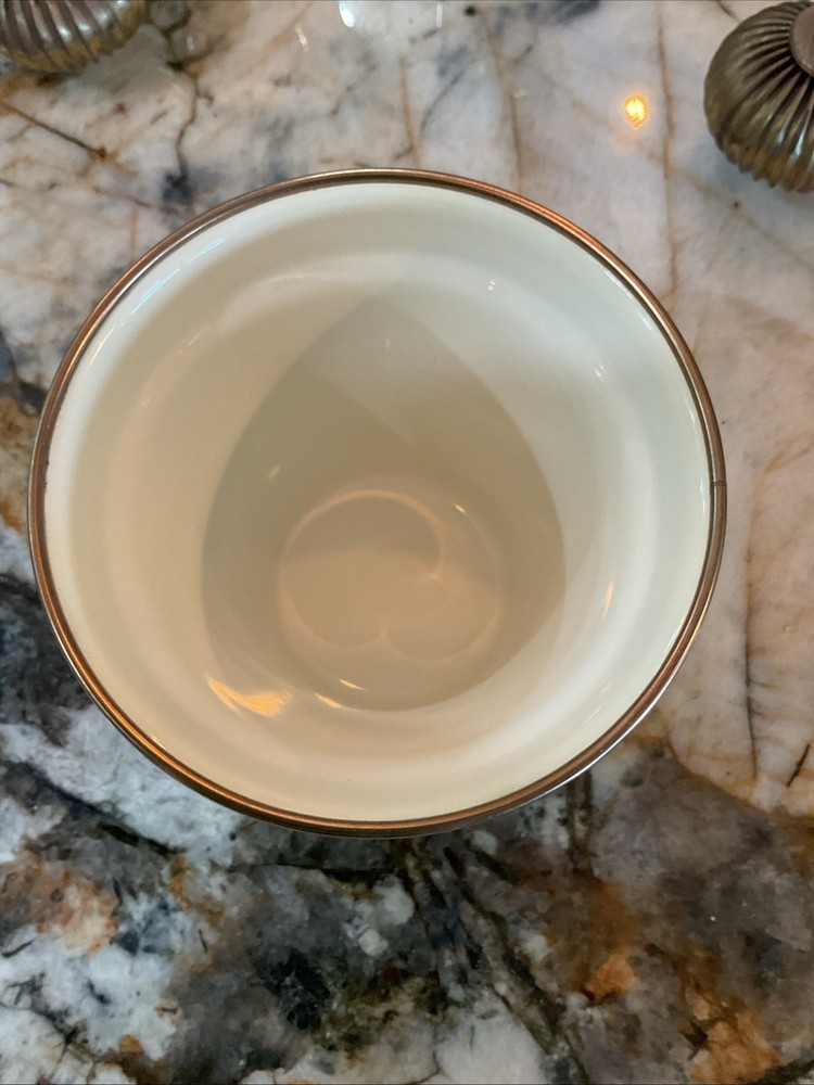 MacKenzie-Childs Parchment Check Enamel Pot