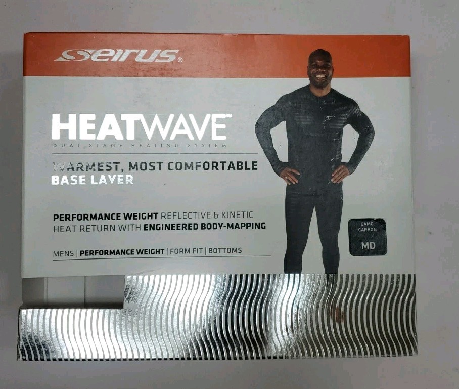 New Seirus Heatwave Body Mapped Base Layer Bottom Black Size Medium