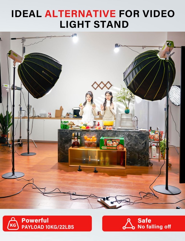 A400 Round Base Monopod, 79'' Photography Light Stand with Flat Base, Aluminu...