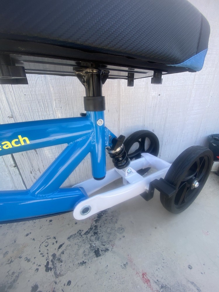 Blessreach Steerable Knee Walker Deluxe Scooter 300Lb Blue Foldable