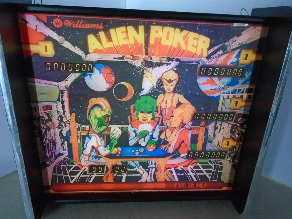 Williams Alien Poker Pinball Head LED Display light box