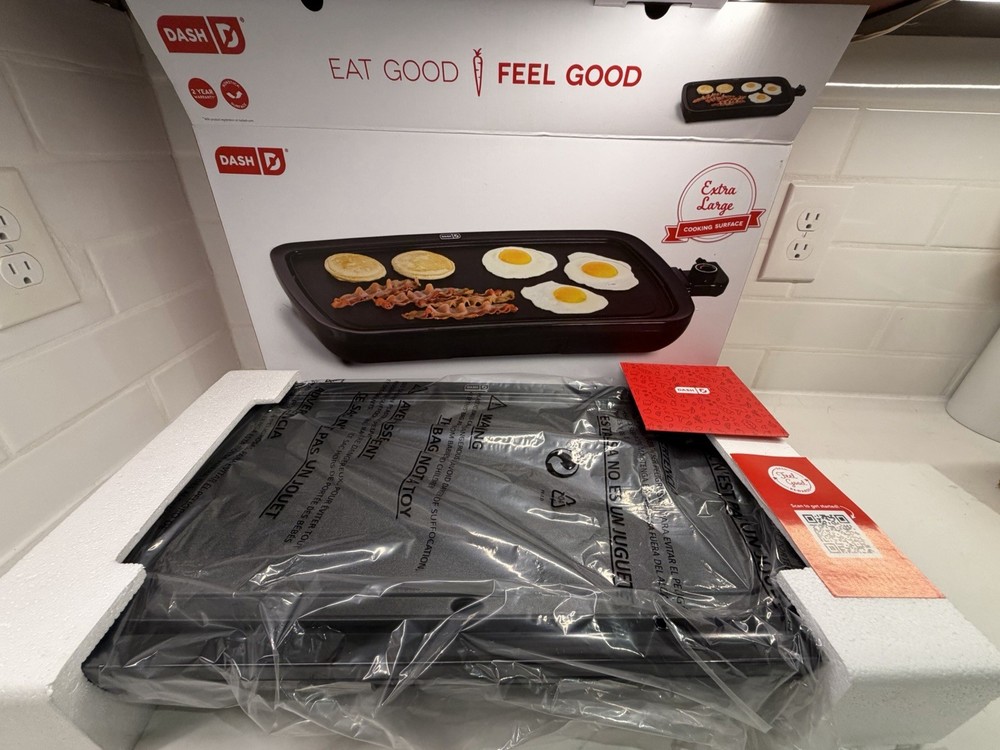 Dash Everyday Griddle 20”x10.5” Extra Large Nonstick Electric Griddle NIB
