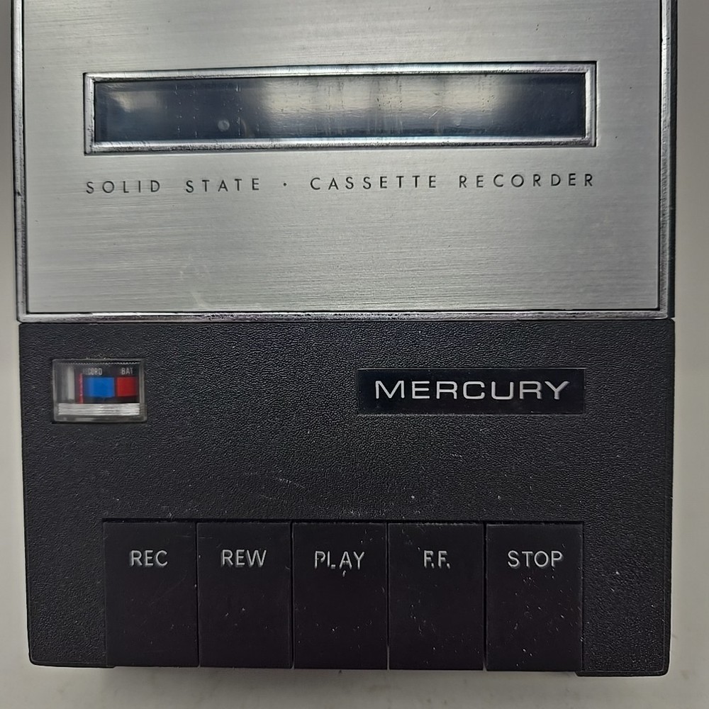 Mercury Solid State Cassette Recorder MCM Vintage Made Japan Tested & Working