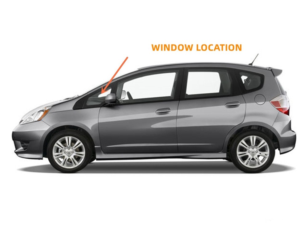 Driver/Left Side Front Vent Window Glass For 09-14 Honda Fit/ EV 4DR Hatchback