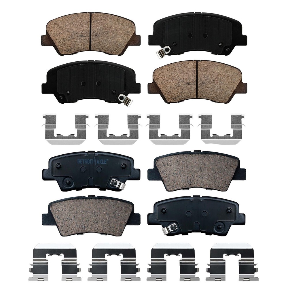 Front & Rear Ceramic Pads for 2012 2013 2014 2015 2016 2017 Rio Hyundai Accent