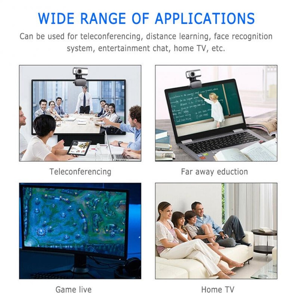 480P Webcam USB 2.0 Web Camera Built-in Microphone for Windows 7/8/10/11 PC