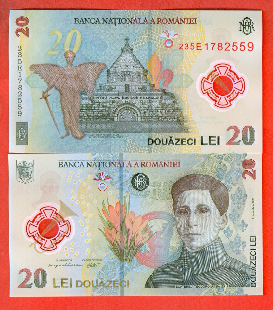 ROMANIA issue 2021 / 2023 /- 20 Lei - POLYMER - UNC