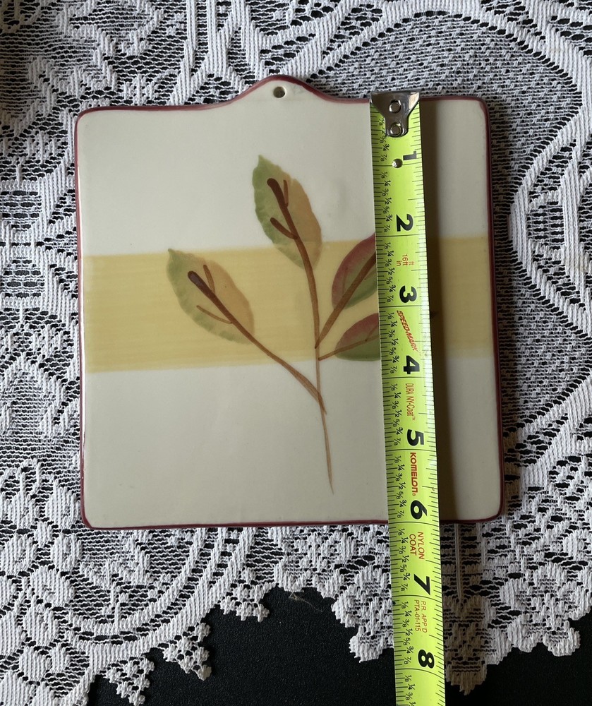 Hartstone Pottery SPRING LEAVES 6” X 6” Square Tile Trivit